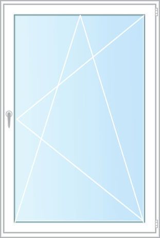 Одностворчатое пластиковое окно Novotex